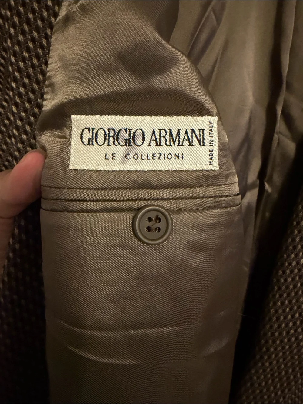 Giorgio Armani Le Collezioni Brown Pure Wool Sport Coat Blazer 42R Made in Italy
